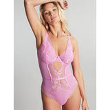 Cleo by Panache - Selena Plunge Bodysuit - Wild Rose
