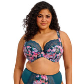 Elomi Lucie UW Plunge Bra Teal Floral