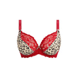 Freya Cherish Me Plunge Bra - Leopard/Red