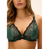 Wacoal Modern Affair Plunge Bra - Silver Pine / Black