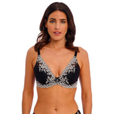 Wacoal Embrace Lace UW Plunge Bra - Black / Nude