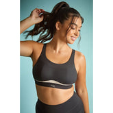 Panache Freedom - non wired / non padded sports bra - Black/Chalk
