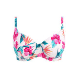 Freya Palm Paradise Plunge Bikini Top - White