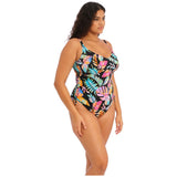 Elomi Tropical Falls Non Wired Swimsuit - Black/Multi