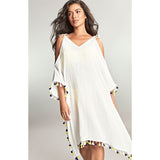 Amalfi Halle Short Kaftan - Black / White