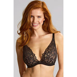 Panache Allure Demi Plunge Bra - Black/Latte