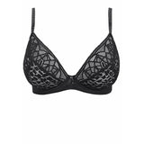 Freya Soiree Lace Padded Plunge Bra - Black