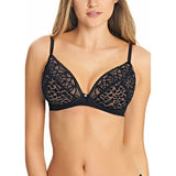 Freya Soiree Lace Padded Plunge Bra - Black