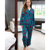 Vivienne Twill Woven Pyjamas - Teal