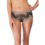 Wacoal Embrace Lace Boyshorts - Ebony/Shifting Sand