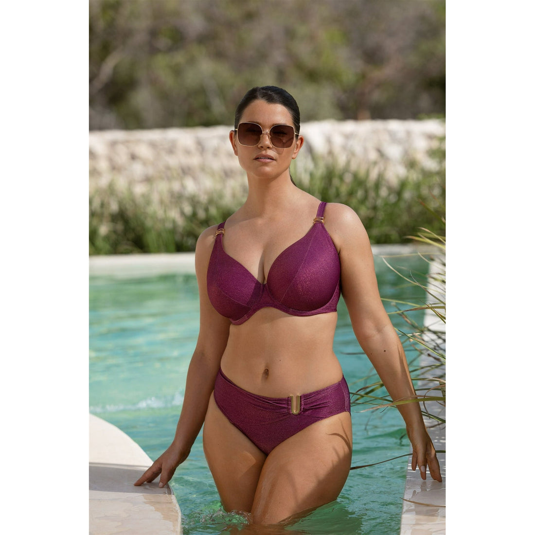 Supportive bra-sized swimwear fitted for confidence and comfort by the pool