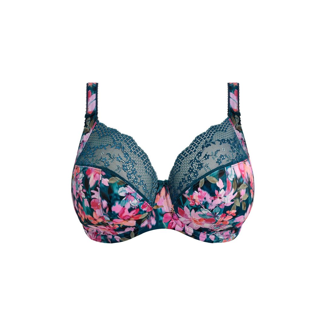 Elomi Lucie UW Plunge Bra Teal Floral
