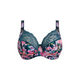 Elomi Lucie UW Plunge Bra Teal Floral