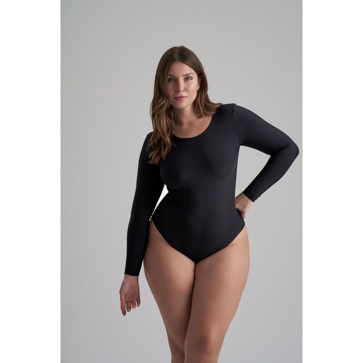 Long sleeved shaping bodysuit