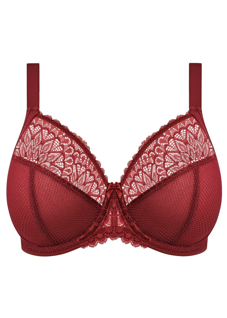 Elomi Tiernie Underwired Plunge Bra - Tibetan Red