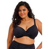 Elomi Plain Sailing Underwired Plunge Bikini Top - Black