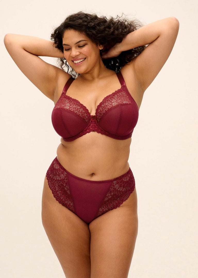 Elomi Tiernie Underwired Plunge Bra - Tibetan Red