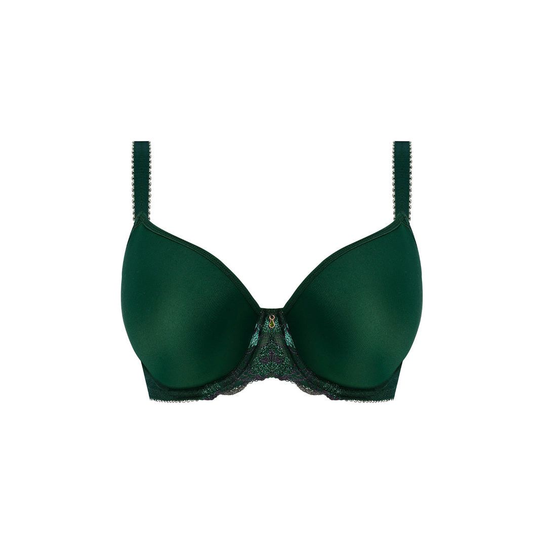 Freya Loveland Underwired Moulded Plunge T-Shirt Bra - Deep Emerald