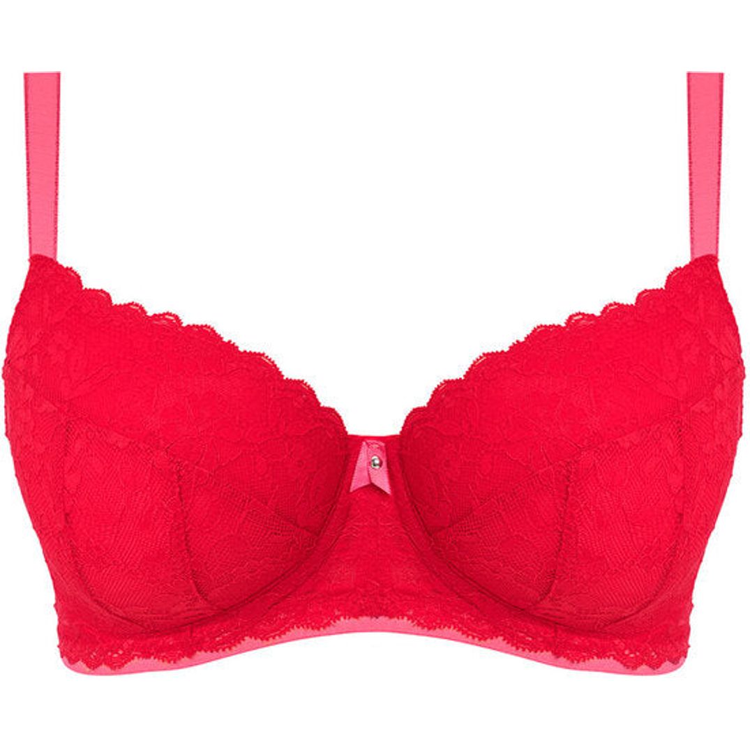 Freya Offbeat Chilli Red Uw Padded Half Cup Bra
