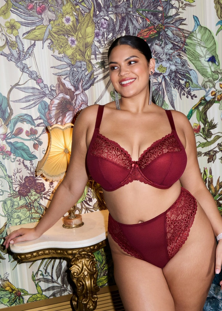 Elomi Tiernie Underwired Plunge Bra - Tibetan Red
