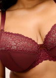 Elomi Tiernie Underwired Plunge Bra - Tibetan Red