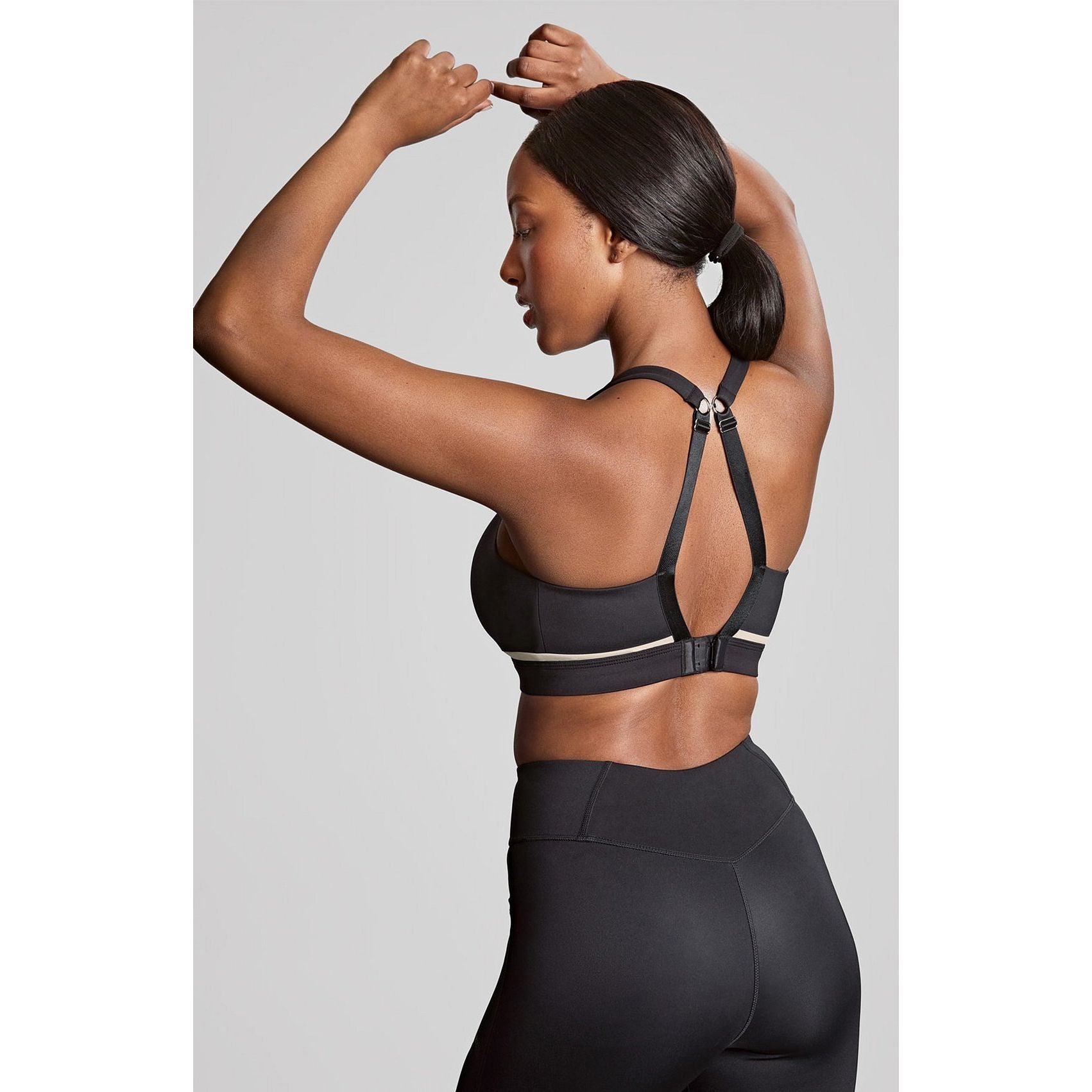 Panache Freedom - non wired / non padded sports bra - Black/Chalk