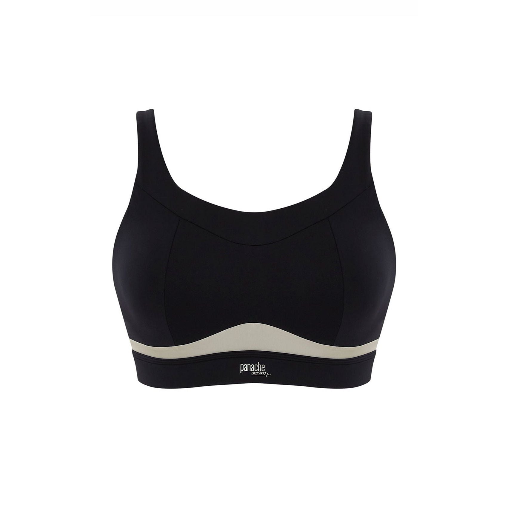 Panache Freedom - non wired / non padded sports bra - Black/Chalk
