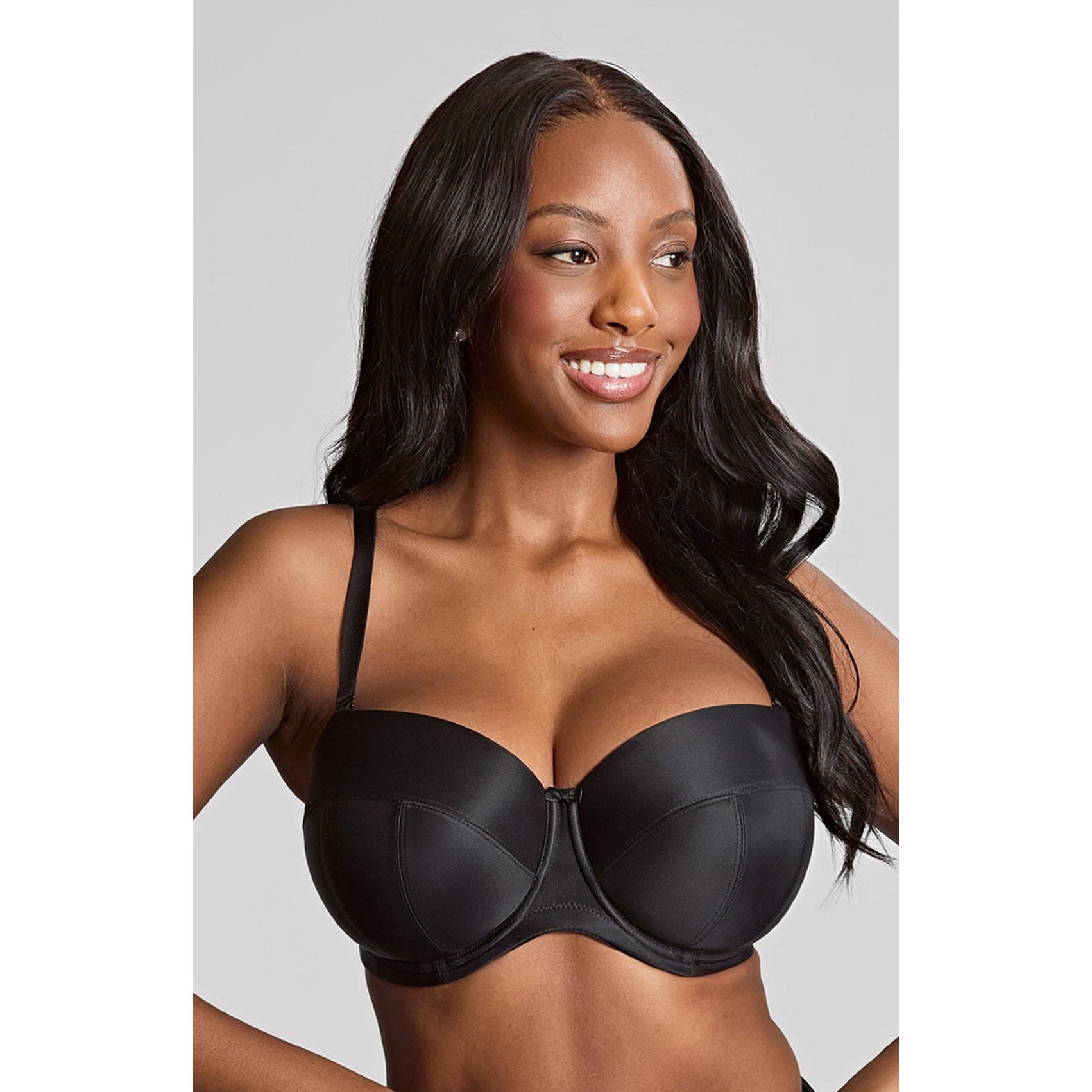 Panache Alice - Balcony Strapless Bra - Honey / Black