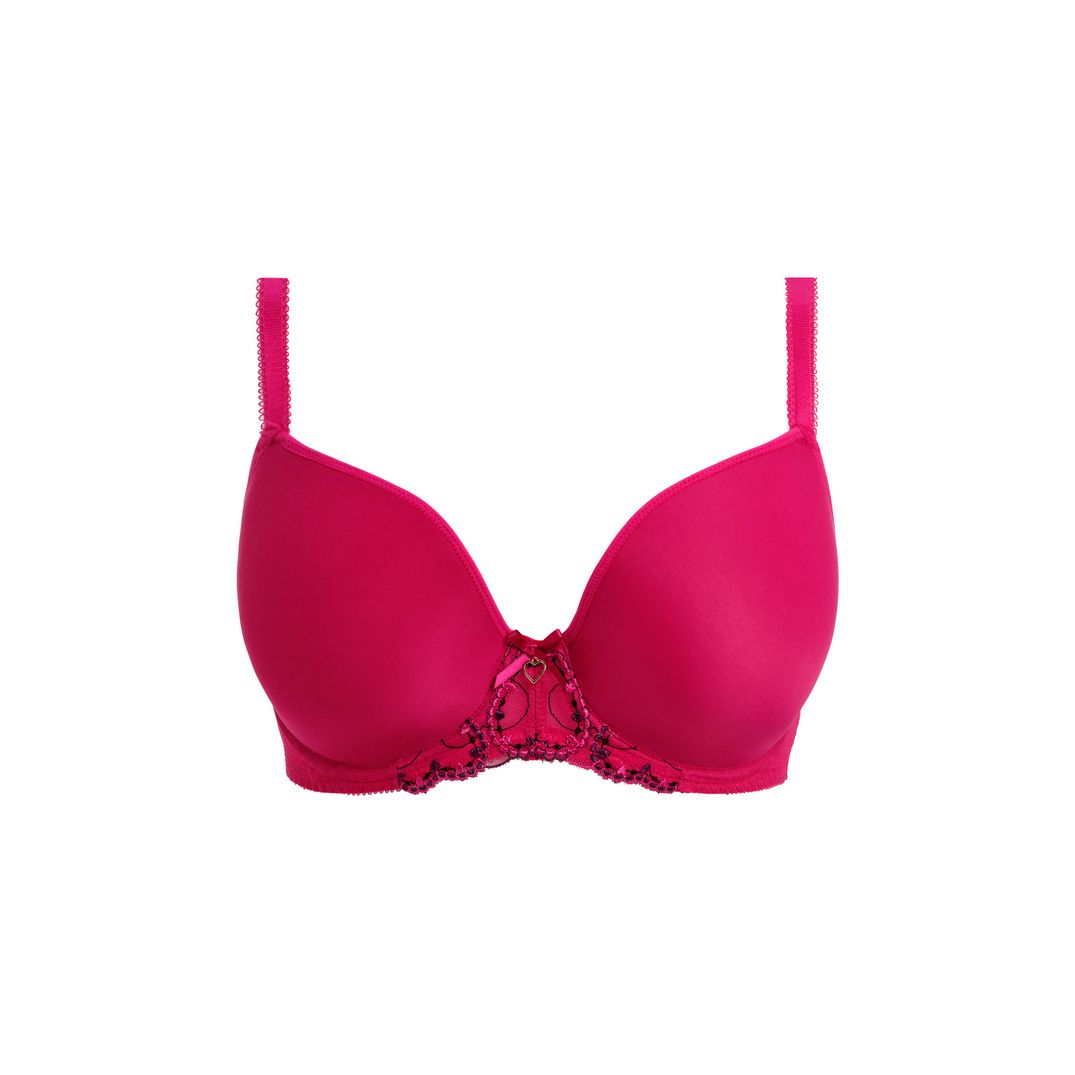 Freya Laurine Underwired Moulded Plunge Bra - Raspberry