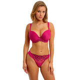 Freya Laurine Underwired Moulded Plunge Bra - Raspberry
