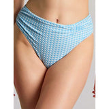 Panache Midi Bikini Brief - Sky Blue Gingham