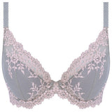 Wacoal Embrace Lace Plunge Underwired Bra - Smoke/Crystal Pink