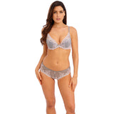 Wacoal Embrace Lace Plunge Underwired Bra - Smoke/Crystal Pink