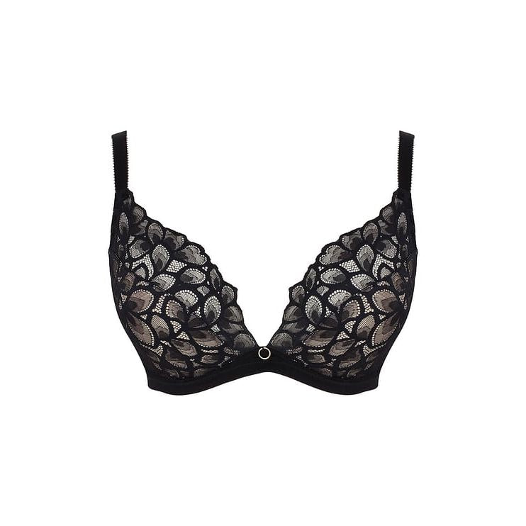 Panache Allure Demi Plunge Bra - Black/Latte
