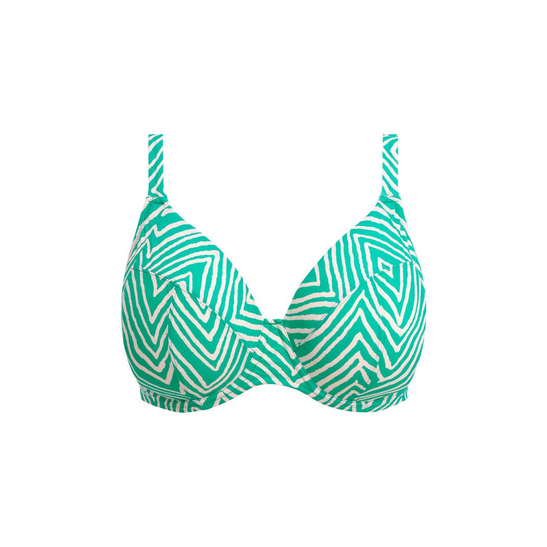 Elomi Fiji Falls Underwired Plunge Bikini Top - Marine