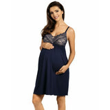 Lupoline Maternity/Nursing Chemise - Black