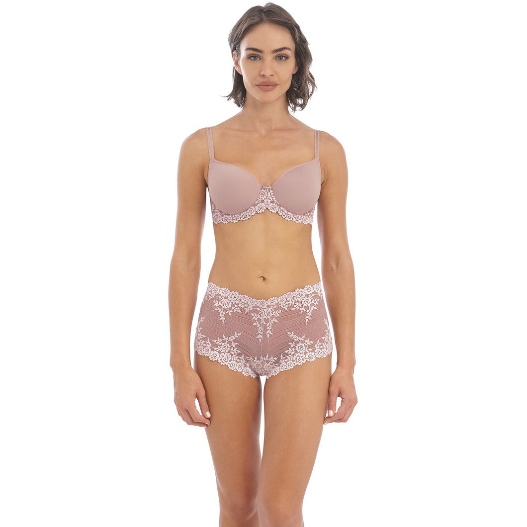 Wacoal Embrace Lace Boyshorts - Woodrose/Mauve Chalk